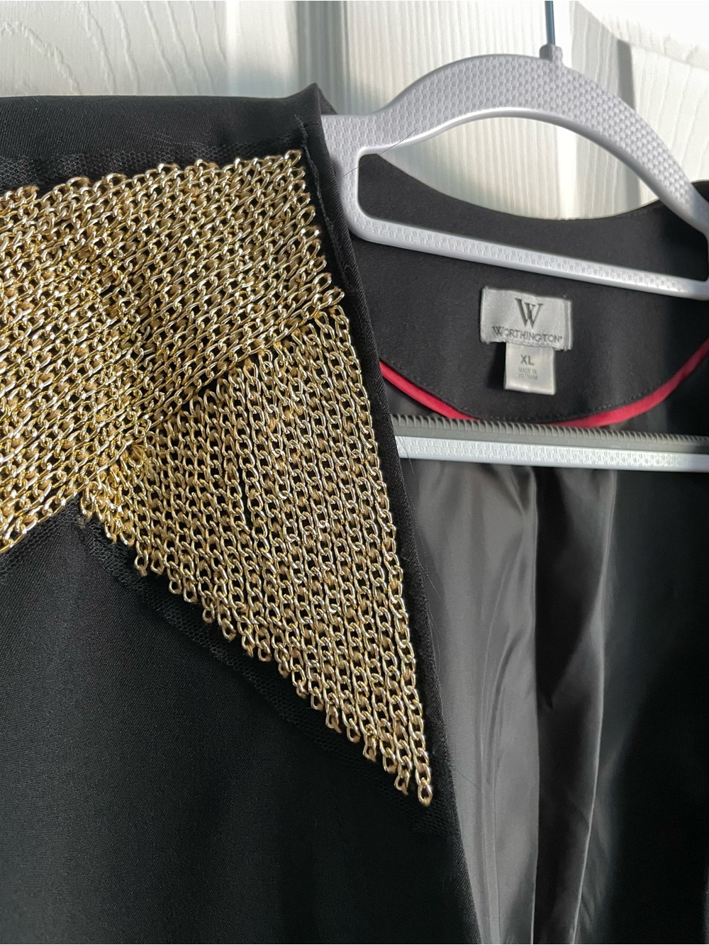 Worthington Gold Embellished Blazer, Size XL - Picture 2 of 8